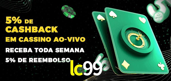 Promoções do cassino ao Vivo lc99